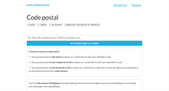 Desktop Screenshot of codepostal.be