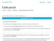 Tablet Screenshot of codepostal.be