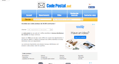 Desktop Screenshot of codepostal.net